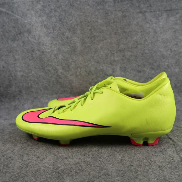 Nike Shoes Mens 11.5 Mercurial Victory V FG Soccer Cleats Volt Hyper Pink 2014 - Picture 4 of 11